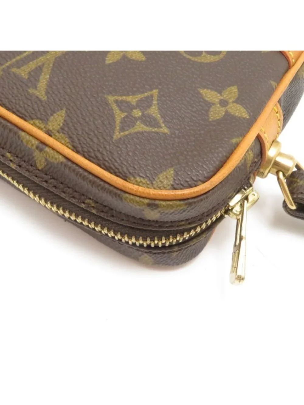 Louis Vuitton Marly Dragonne PM Monogram Handbag Canvas Brown
